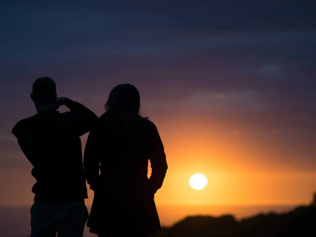 Couple in silhouette